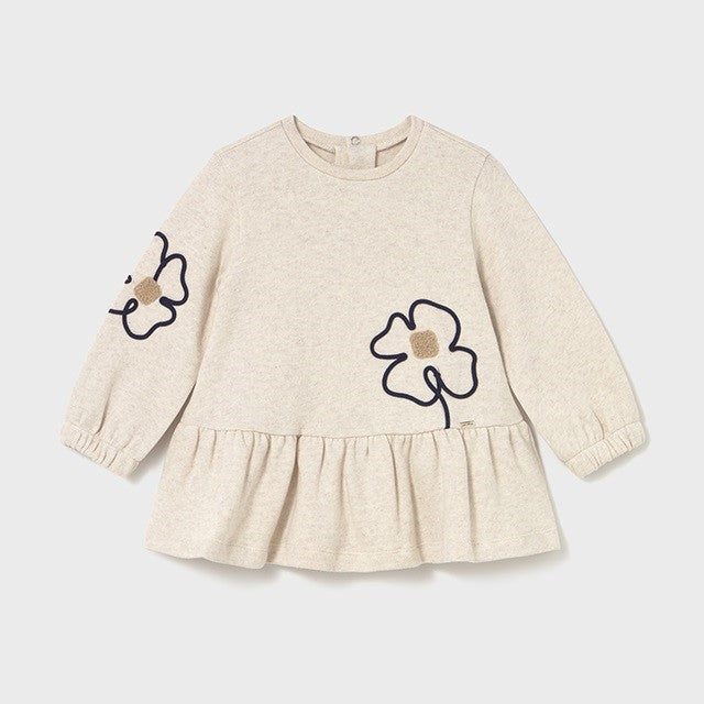 Mayoral Kışlık Kız Bebek Elbise Bej