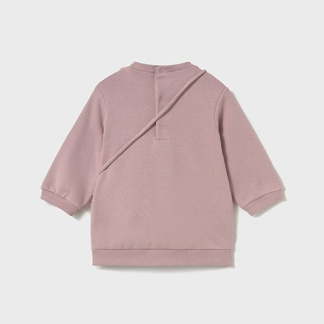 Mayoral Kışlık Kız Bebek Elbise Çanta Set Pembe