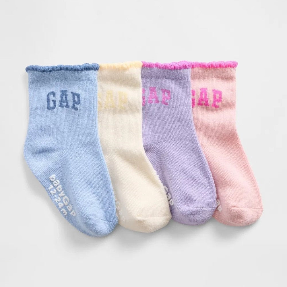 GAP Kız Bebek 4'lü Çorap Seti Beyaz