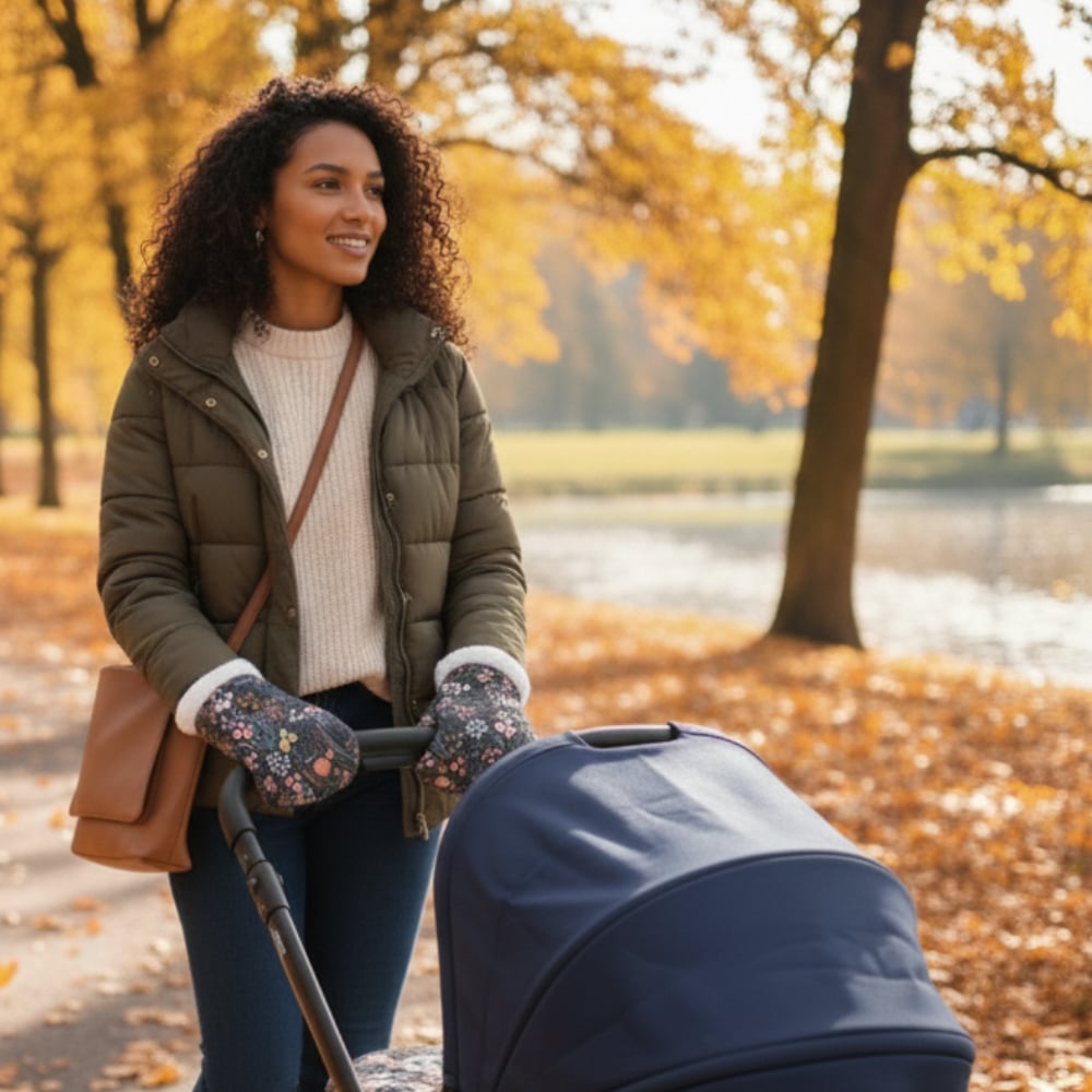 Mama Yoyo Welsoftlu Anne Puset Eldiveni - Çiçek Desenli
