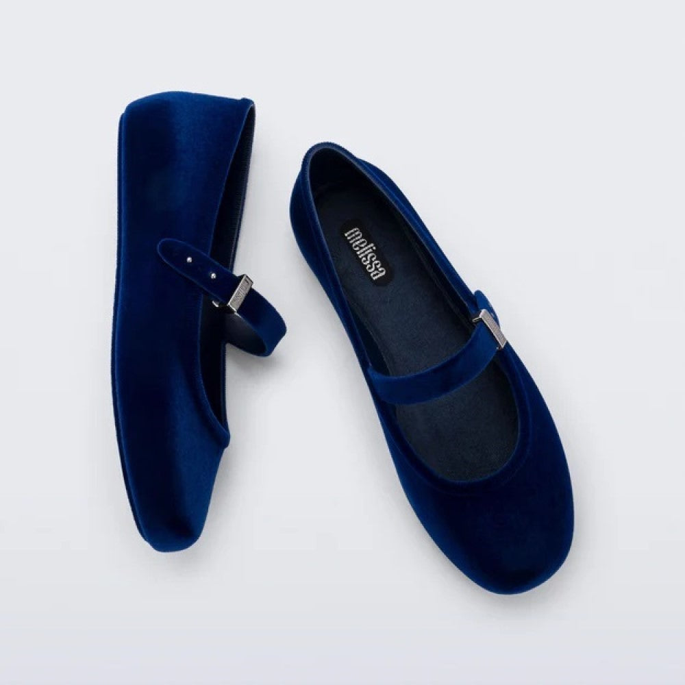 Melissa Kadın Soft Ballerina Velvet II Babet Mavi