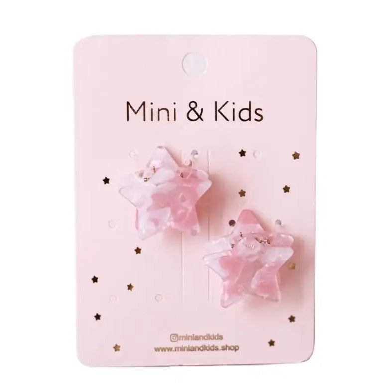 Mini & Kids - Stars Akrilik Toka Pembe