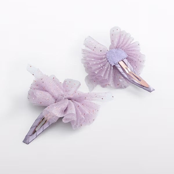 Abel & Lula Kışlık Kız Saç Tokası İkili Mor