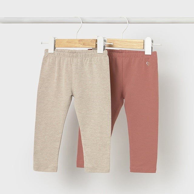 Mayoral Kışlık Kız Bebek Uzun Tayt 2'li Set Kahverengi