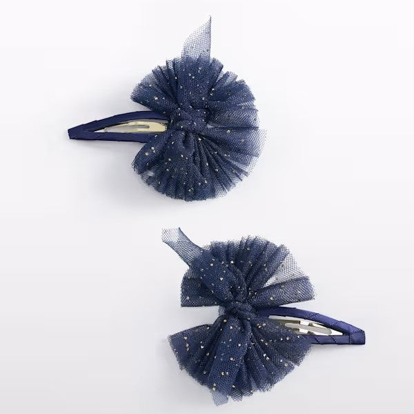 Abel & Lula Kışlık Kız Saç Tokası İkili Lacivert