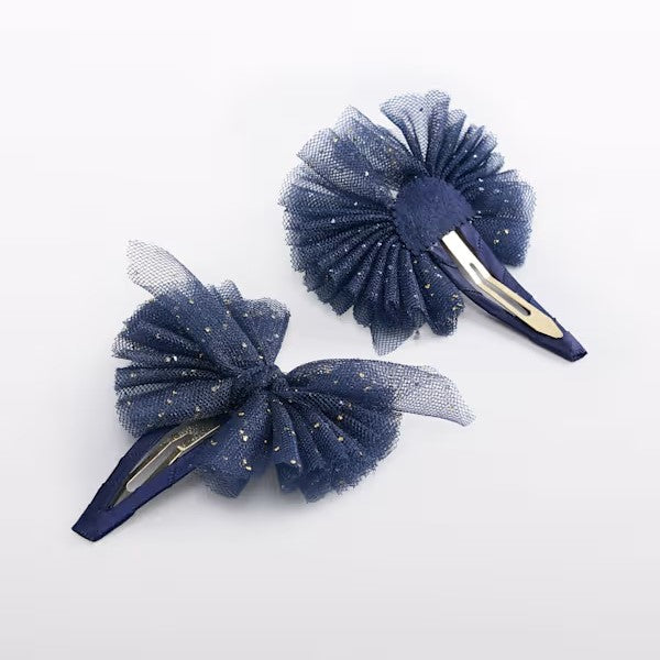 Abel & Lula Kışlık Kız Saç Tokası İkili Lacivert