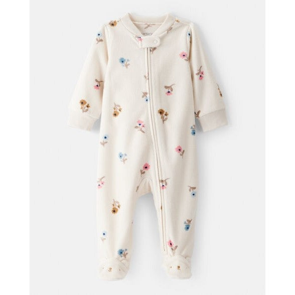 Carter's Kışlık Kız Bebek Polar Tulum Ekru