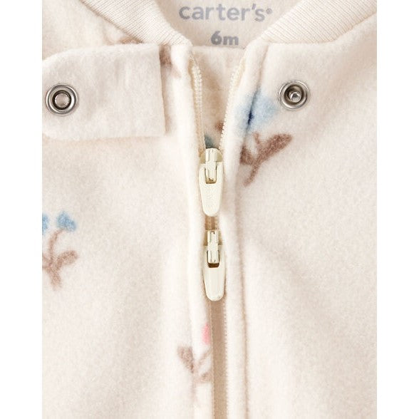 Carter's Kışlık Kız Bebek Polar Tulum Ekru