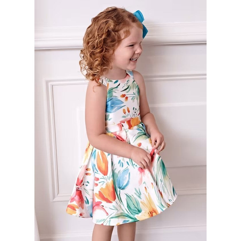 Abel & Lula Yazlık Kız Abiye Elbise Beyaz