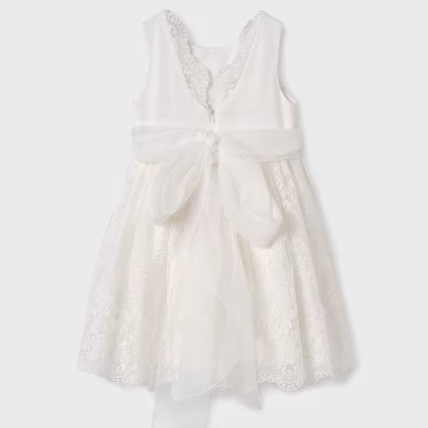 Abel & Lula Yazlık Kız Abiye Elbise Ekru