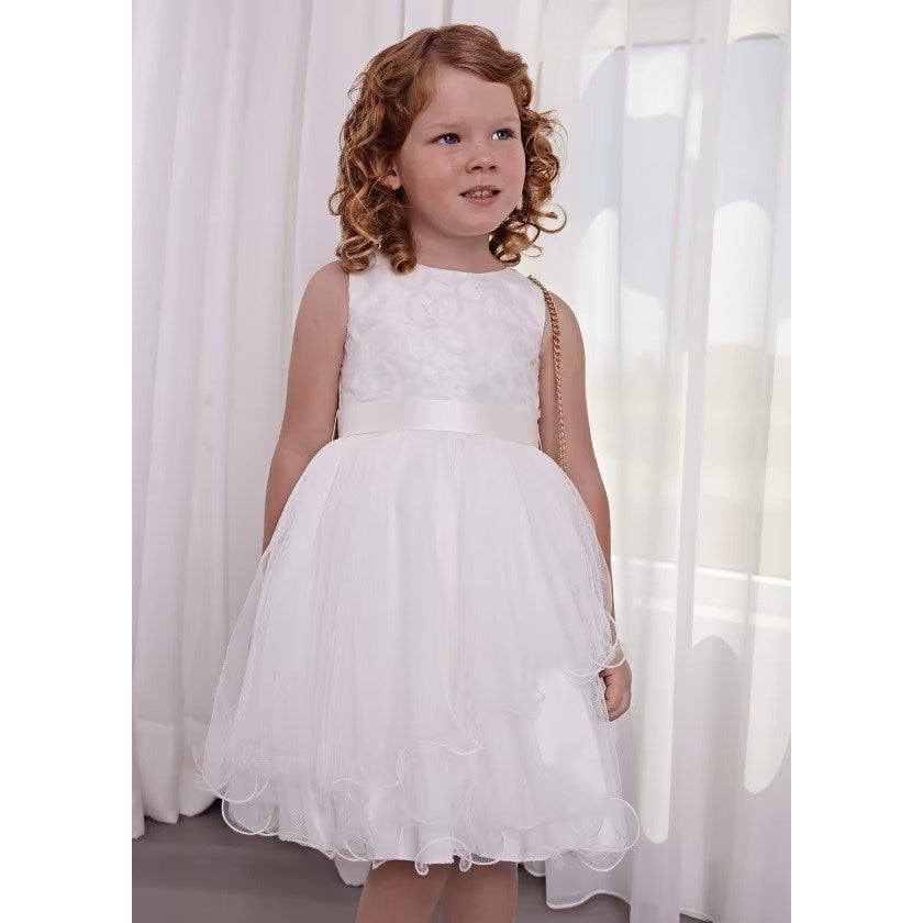 Abel & Lula Yazlık Kız Abiye Elbise Ekru