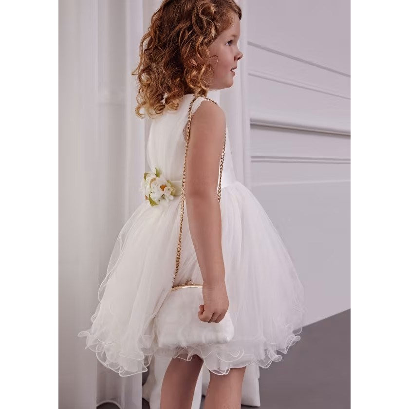 Abel & Lula Yazlık Kız Abiye Elbise Ekru