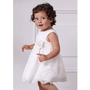 Abel & Lula Yazlık Kız Bebek Abiye Elbise Ekru