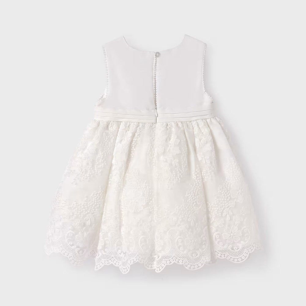 Abel & Lula Yazlık Kız Bebek Abiye Elbise Ekru