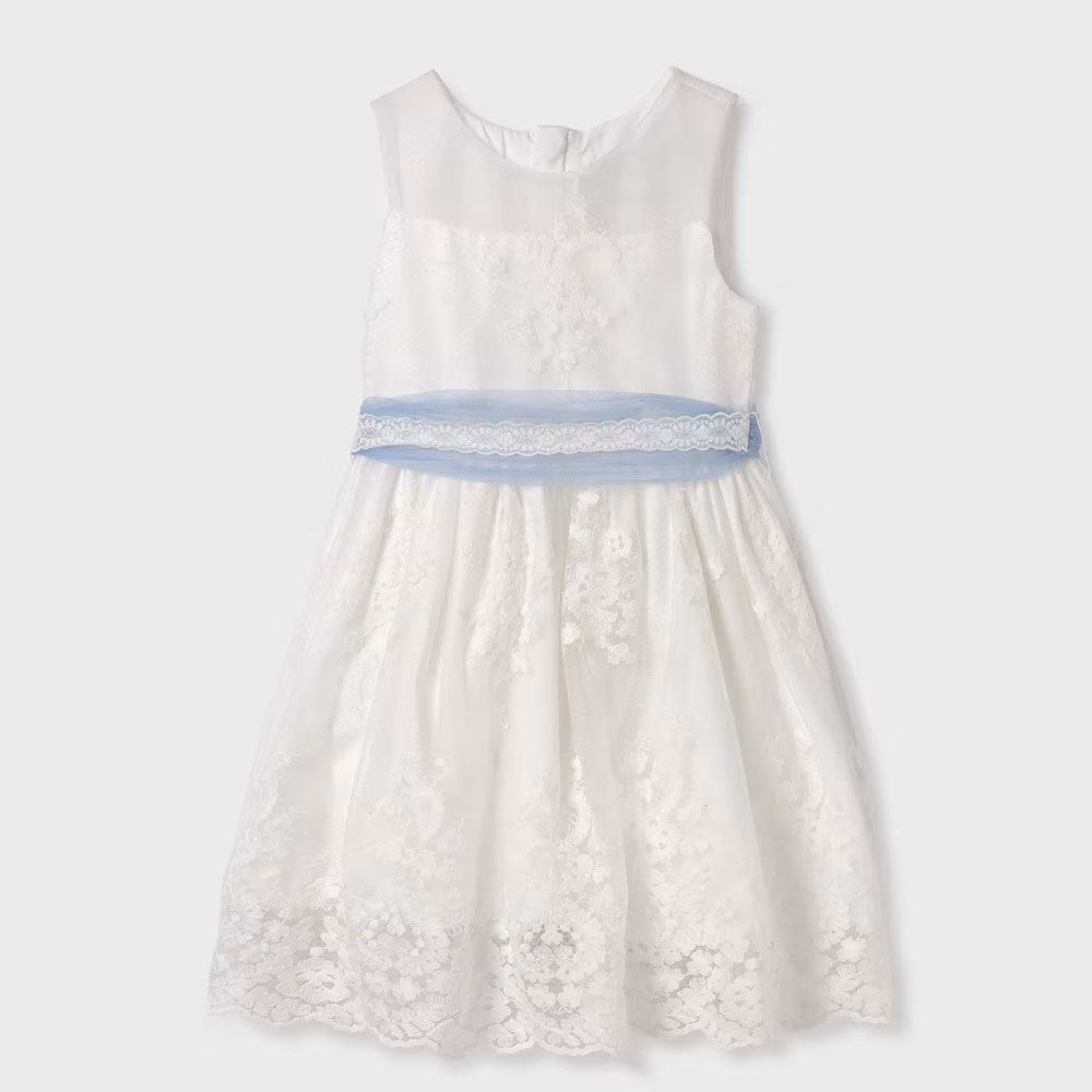 Abel Lula Yazlık Kız Abiye Elbise Ekru