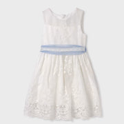 Abel Lula Yazlık Kız Abiye Elbise Ekru