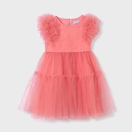 Abel Lula Yazlık Kız Abiye Elbise Koyu Pembe