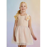 Abel Lula Yazlık Kız Abiye İşlemeli Elbise Somon