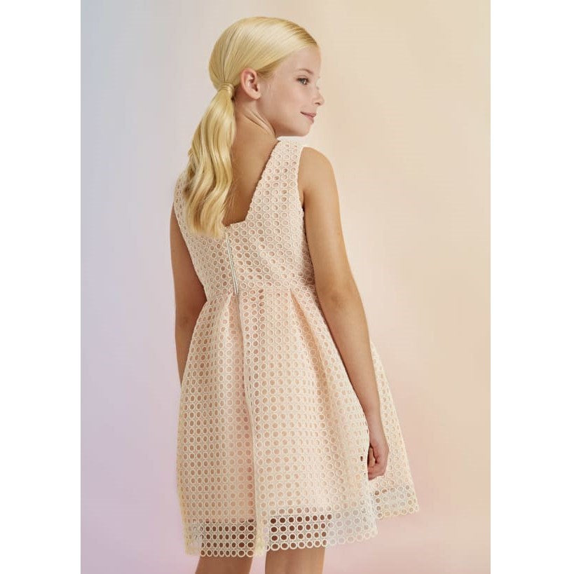 Abel Lula Yazlık Kız Abiye İşlemeli Elbise Somon