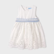 Abel Lula Yazlık Kız Bebek Abiye Elbise Beyaz