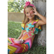 Abel Lula Yazlık Kız Şifon Tulum Fuşya