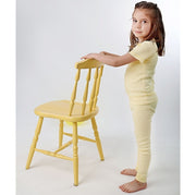 Adelie's Organik Pamuklu Fitilli T-Shirt ve Tayt Takım Sarı