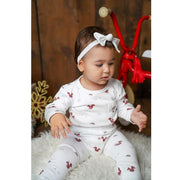 Adelie's Organik Pamuklu Uzun Kollu Pijama Takımı Beyaz