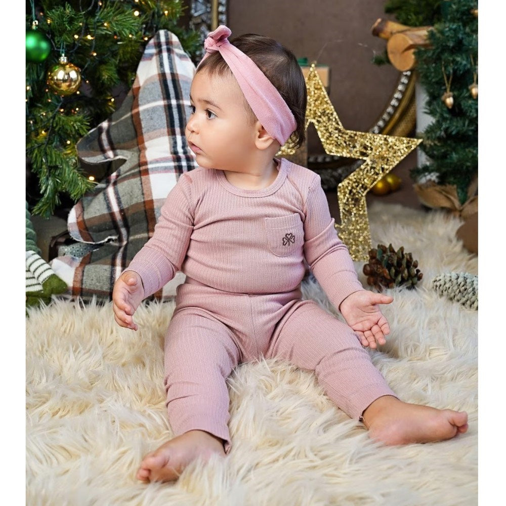 Adelie's Organik Pamuklu Uzun Kollu Pijama Takımı Somon