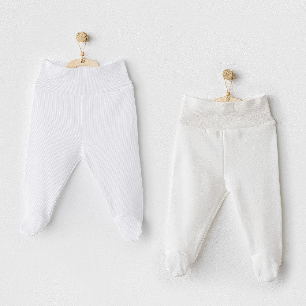Andywawa Bebek 2'li Patikli Pantolon Ekru
