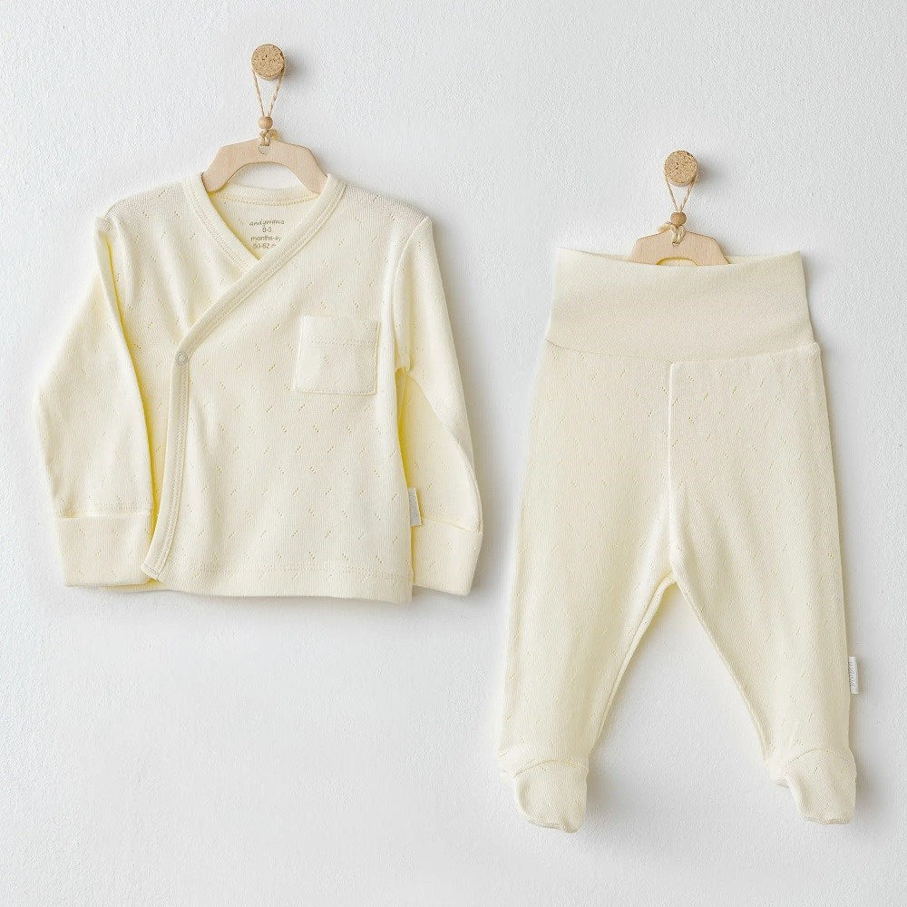 Andywawa  Bebek Basic Zıbın Takım 2'li  Set Sarı