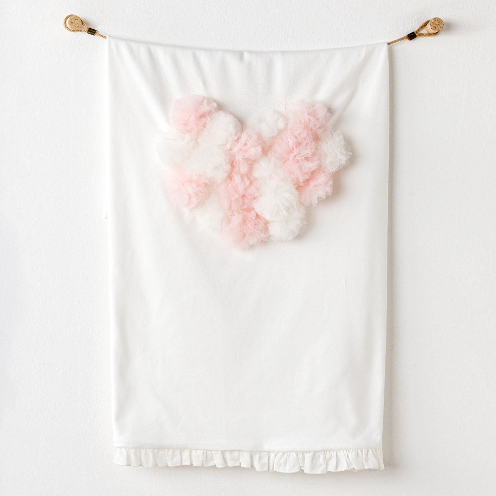 Andywawa Bebek Battaniye Petit Love 90x85 Ekru