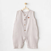 Andywawa Bebek Yazlık Müslin Romper Tulum Bej