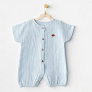 Andywawa Bebek Yazlık Müslin Romper Tulum Mavi