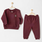 Andywawa Kışlık Erkek Bebek 2'li Takım Bordo