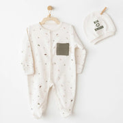 Andywawa Kışlık Erkek Bebek Şapka Tulum 2'li Set Yeşil