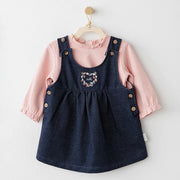 Andywawa Kışlık Kız Bebek Body Elbise 2'li Set- Mon Petit Pembe