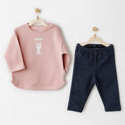 Andywawa Kışlık Kız Bebek Takım 2'li Set Pembe