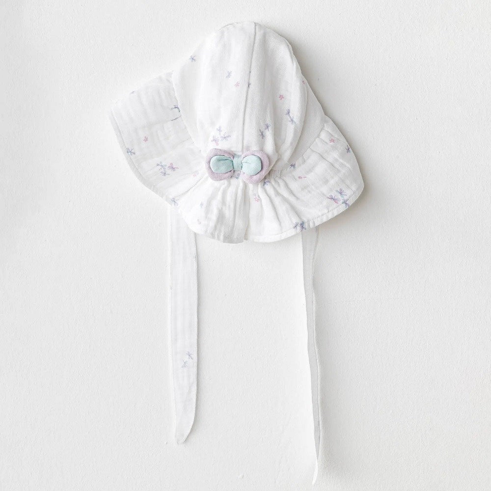 Andywawa Kız Bebek Müslin Şapka Butterfly Lila
