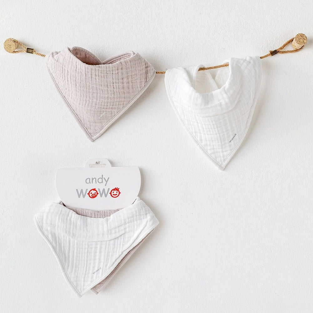 Andywawa Müslin Bebek Fular Önlük Bej