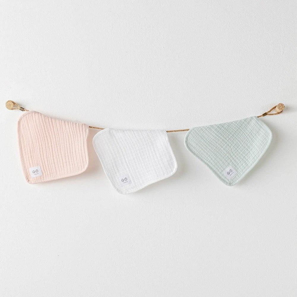 Andywawa  Penye Ağız Mendili 3'lüi - 20x20 cm Mint