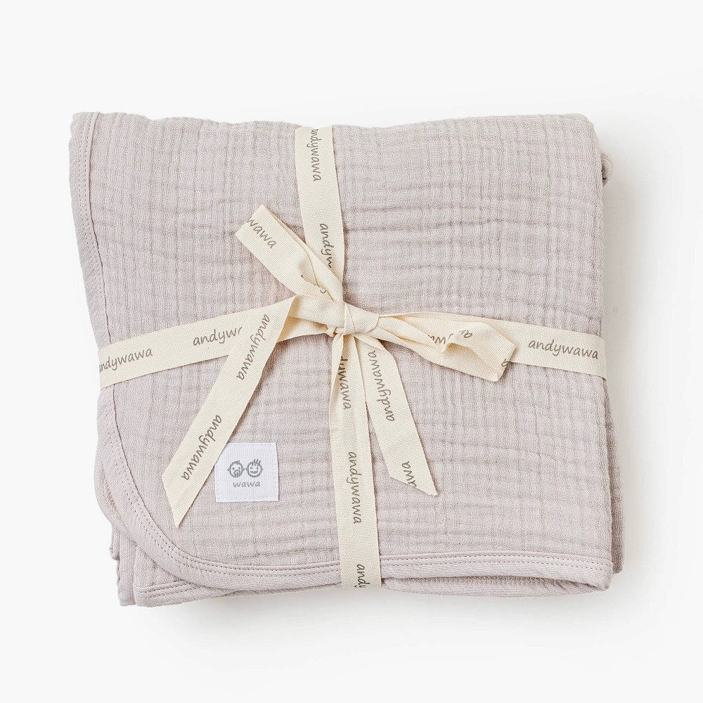 Andywawa Yazlık Bebek Müslin Battaniye 105x120 cm Bej
