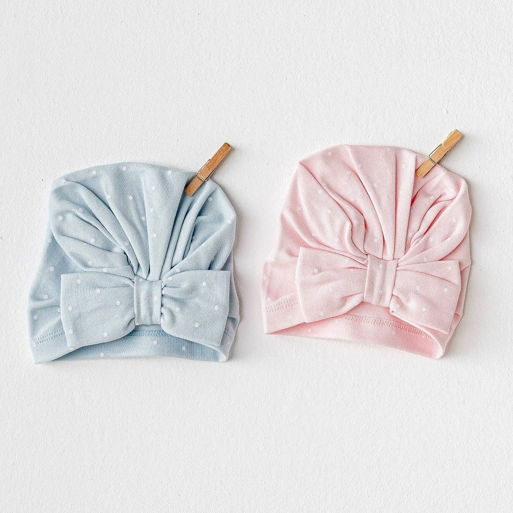 Andywawa Yazlık Kız Bebek 2'li Şapka - Bunny Bear Pembe