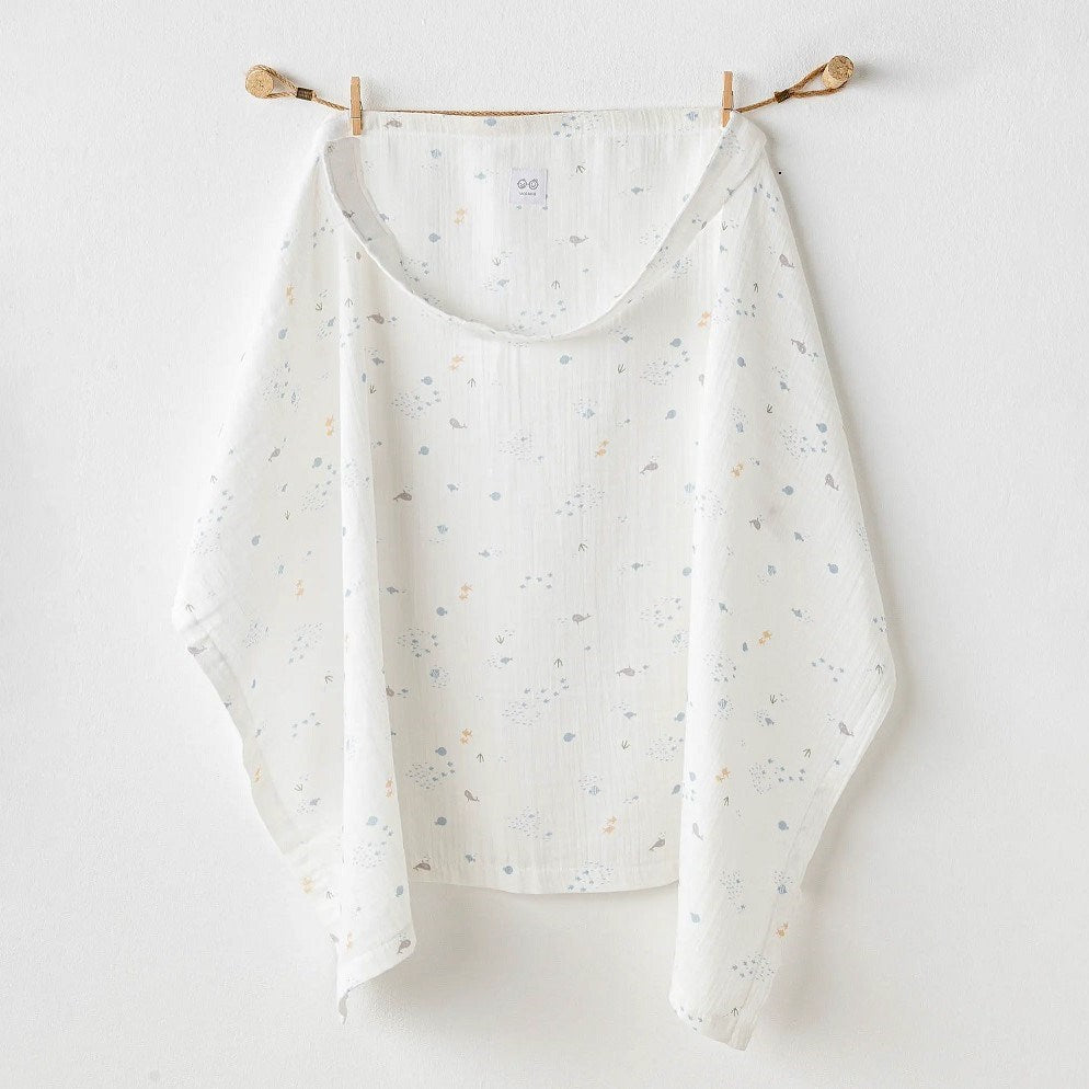 Andywawa Yazlık Müslin Bebek Emzirme Örtüsü Beyaz