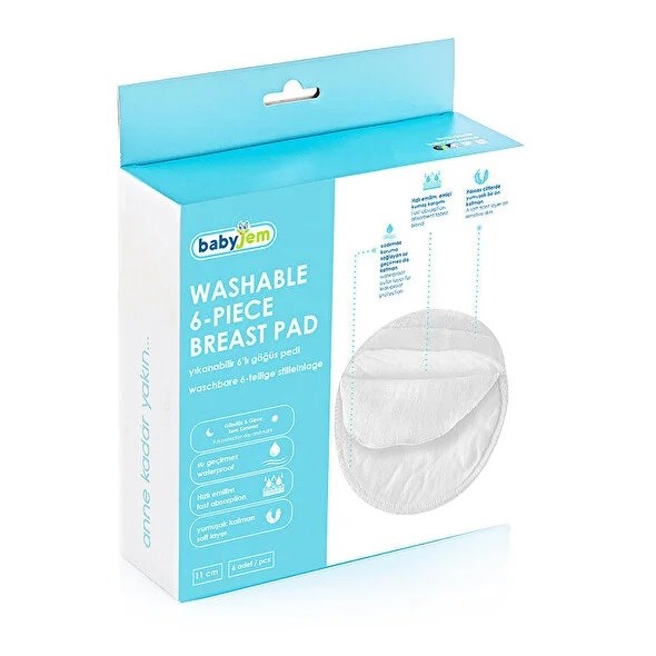 BabyJem Kumaş Göğüs Pedi 6'lı