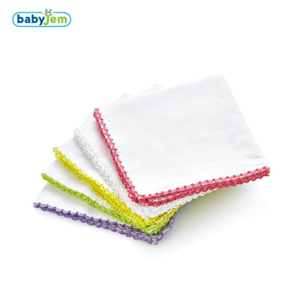 BabyJem Penye Ağız Mendili 10'lu - 20x20 cm Beyaz