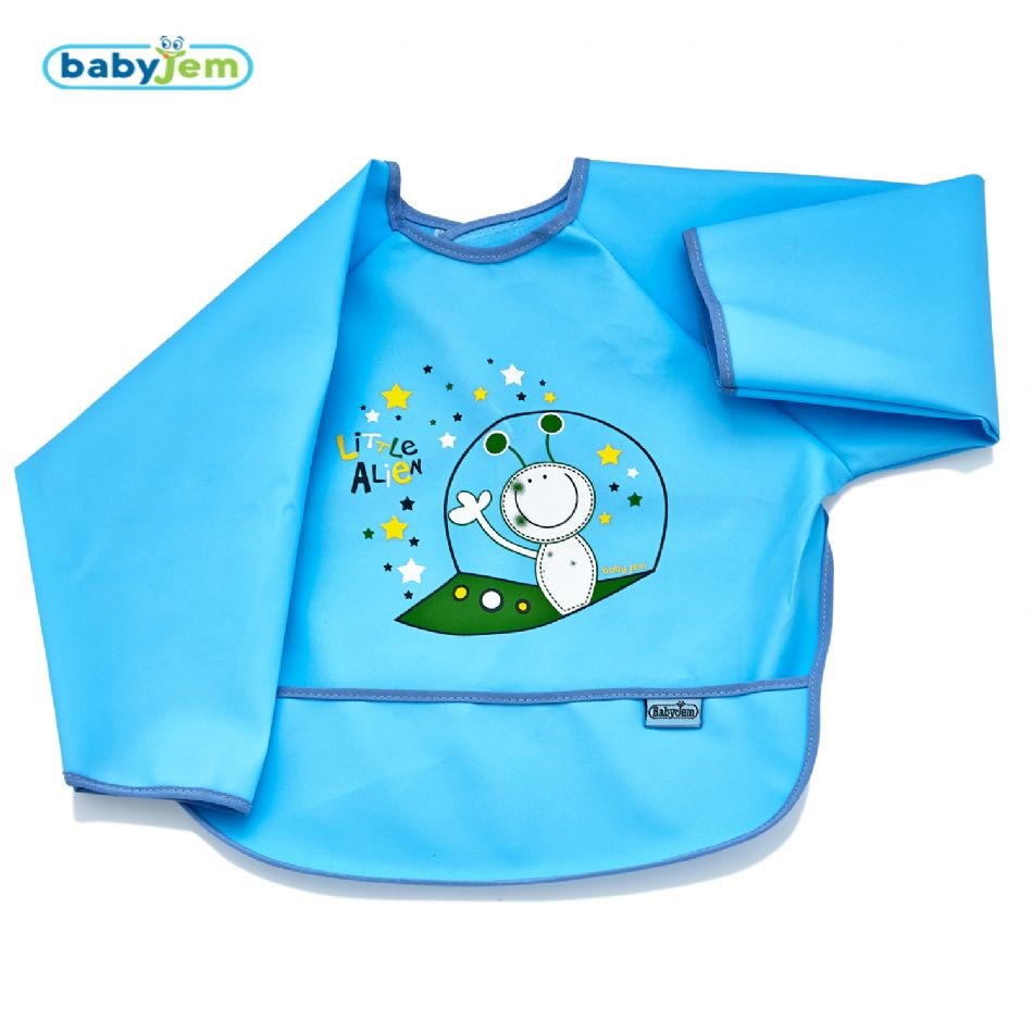 BabyJem Poli Kollu Muşamba Önlük Mavi