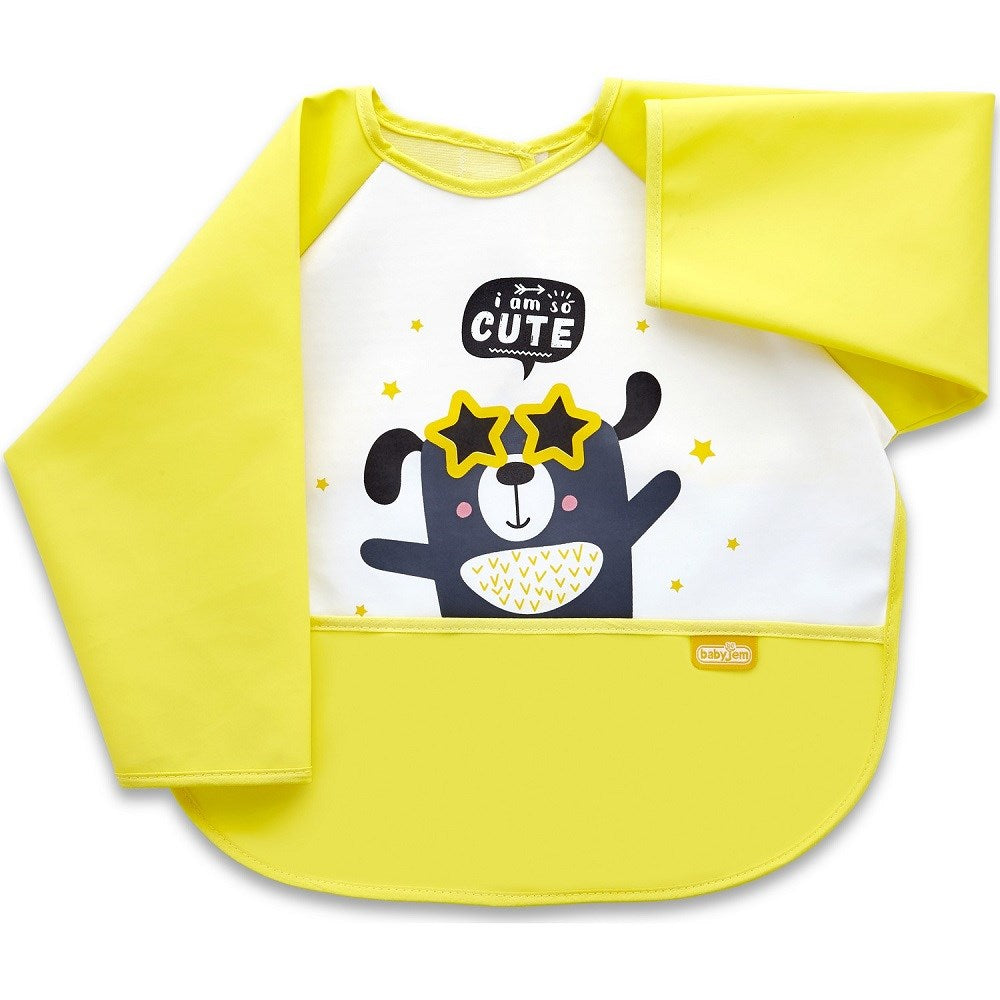 BabyJem Poli Kollu Muşamba Önlük Sarı