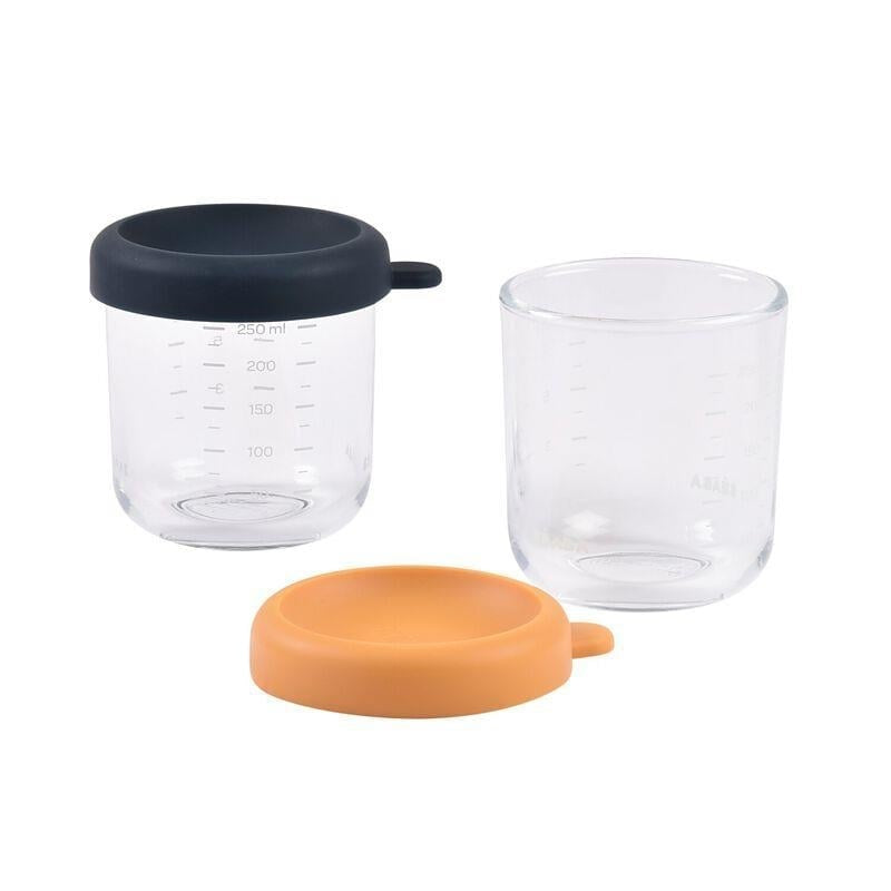 Beaba Bebek Cam Mama Saklama Kavanozu 2Li Set , 250 Ml Night Blue / 250 Ml Honey