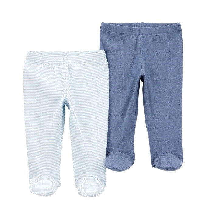 Carter's Erkek Bebek Patikli Pantolon 2'li Set Mavi