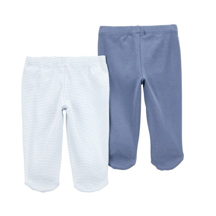 Carter's Erkek Bebek Patikli Pantolon 2'li Set Mavi